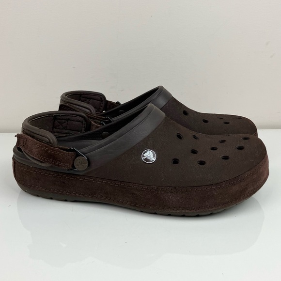 Crocs Men’s Size 9.0 Classic Clog Triple Brown Suede /...